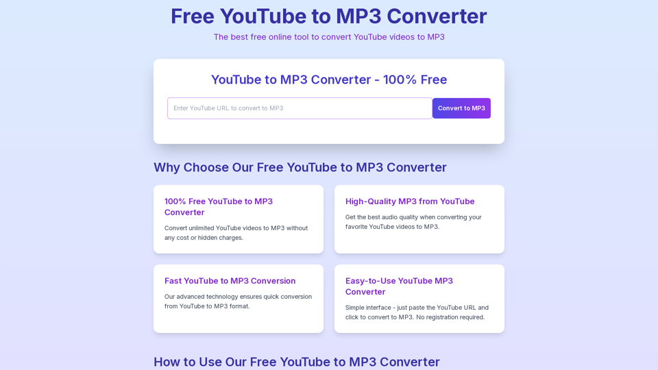 YouTube to MP3 Converter