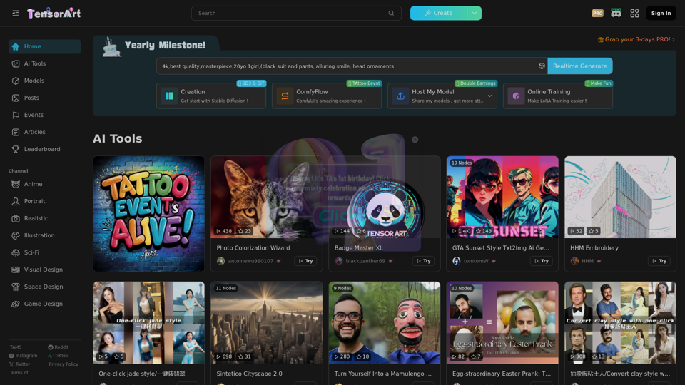 Tensor.Art | FREE online image generator and model hosting site!