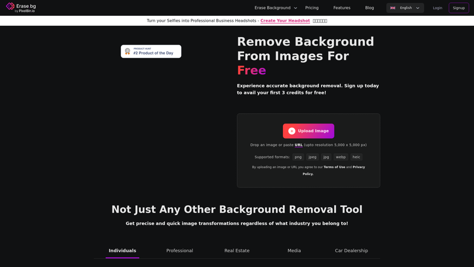 Eliminador gratuito de imágenes de fondo: elimine el fondo de las imágenes en HD en línea - Erase.bg