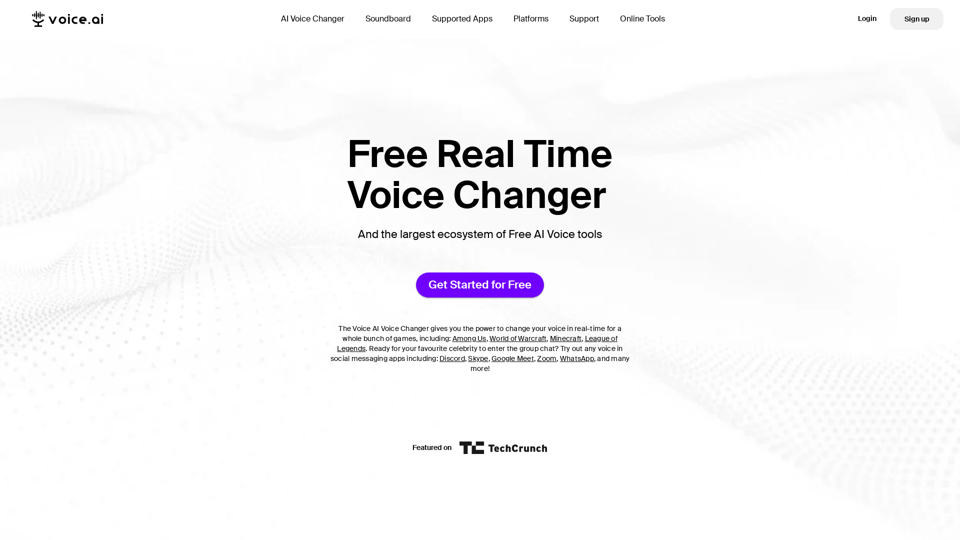 免費的具有人工智慧的即時語音轉換器 - Voice.ai