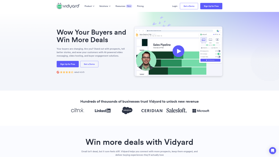 Vidyard - Видеоинструменты для виртуальных команд по продажам и маркетингу