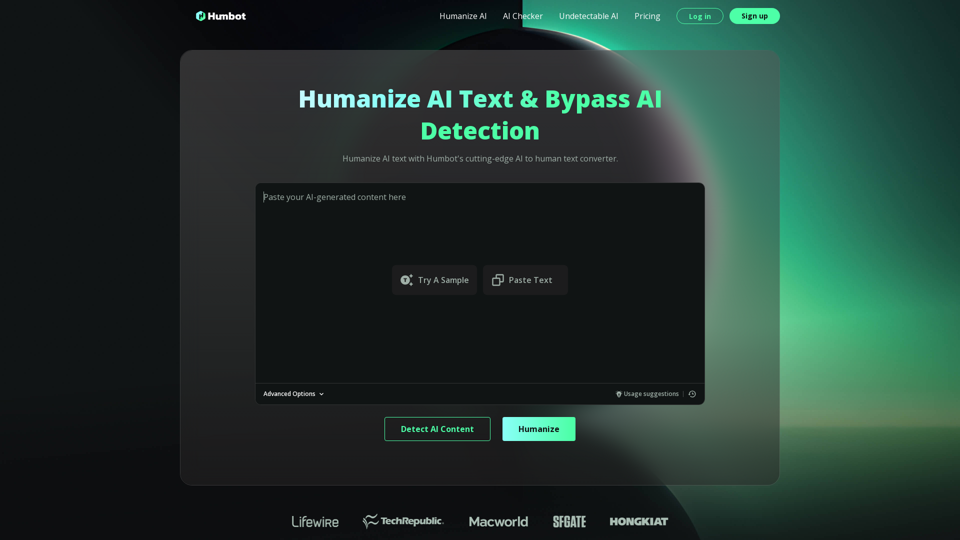 AI 人性化 - 人性化 AI - AI 檢測器繞過 | Humbot