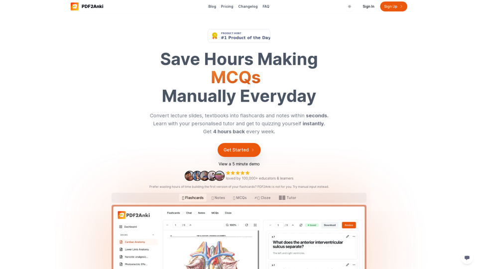 PDF2Anki | Save Hours Making Flashcards Manually Everyday