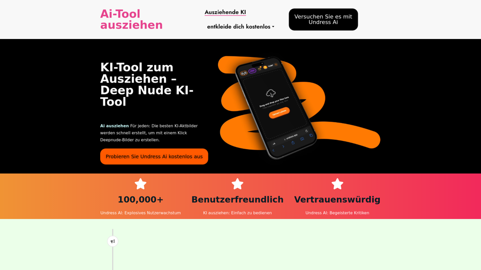 Entkleiden Sie das KI-Tool - Erstellen Sie KOSTENLOS ein Deepnude-Bild