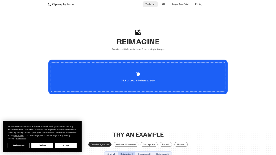 Reimagine Clipdrop - Stable Diffusion Technology