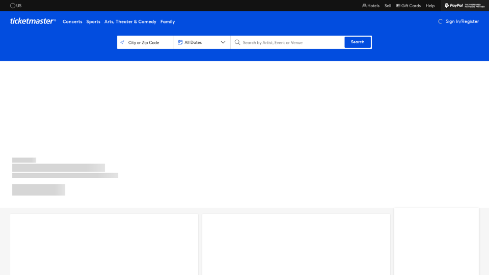 Buy Verified Tickets for Concerts, Sports, Theater and Events - Ticketmaster