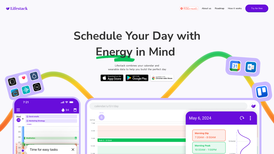 Lifestack.ai - Calendar, Wearable Data, Health, Productivity, AI, Livestock