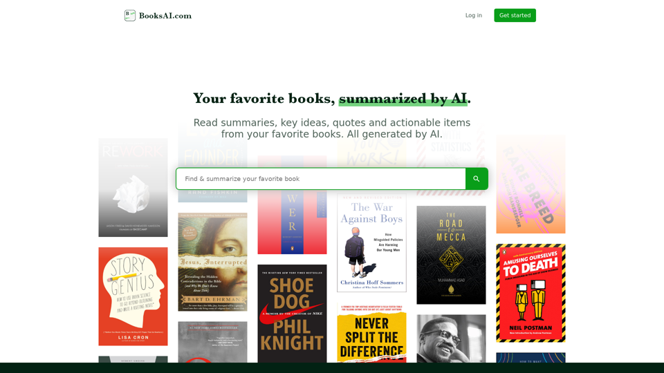 Obtener notas de libros - Resúmenes de libros, Resúmenes de libros de IA, Ideas clave