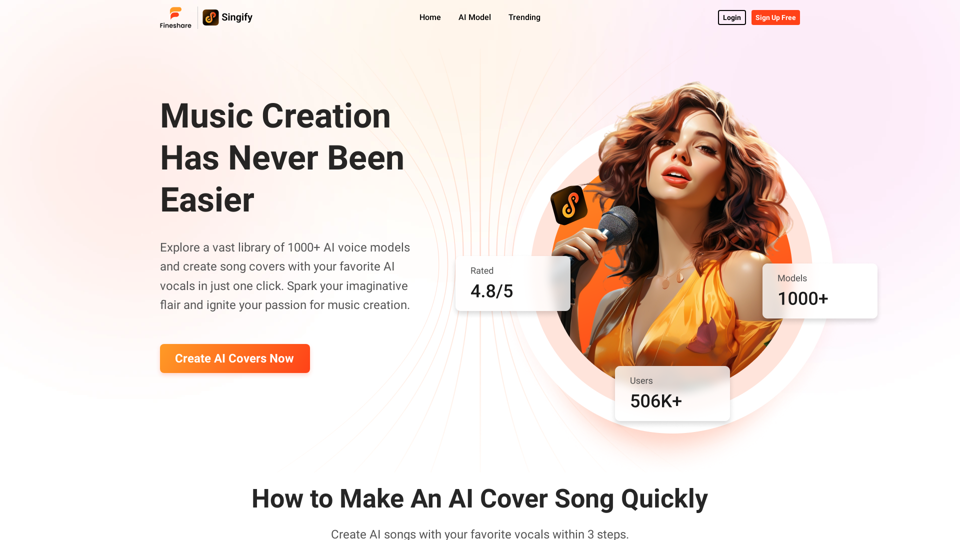 Singify Fineshare | KI-Song-Cover-Generator