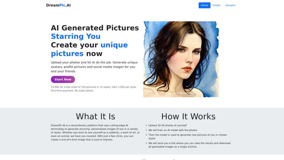DreamPic.AI - AI Generated Pictures for Personalized Artwork
