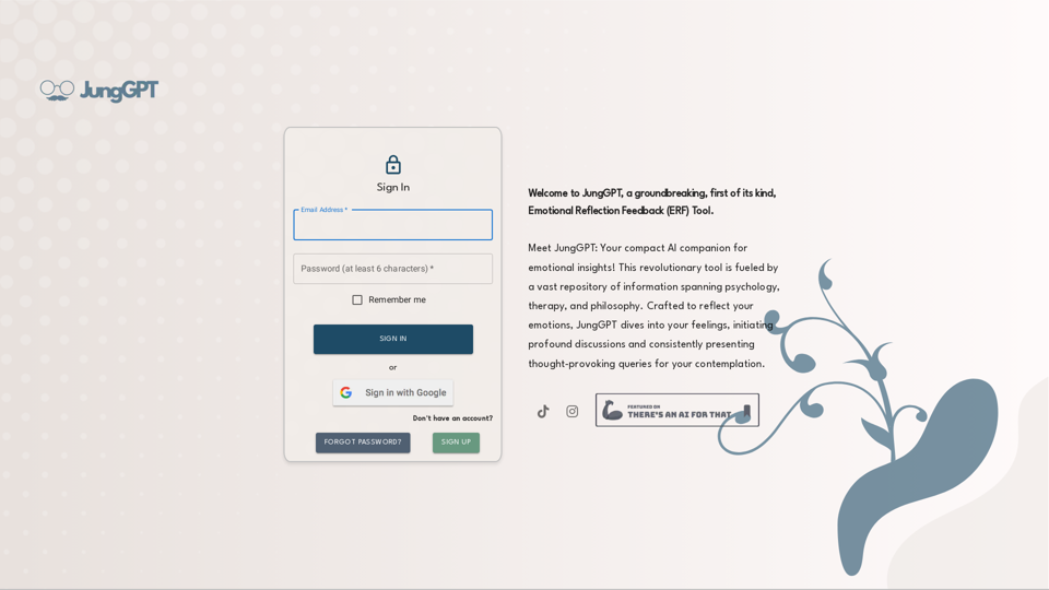 Jung GPT Emotional Reflection Feedback Tool AI Chat Support