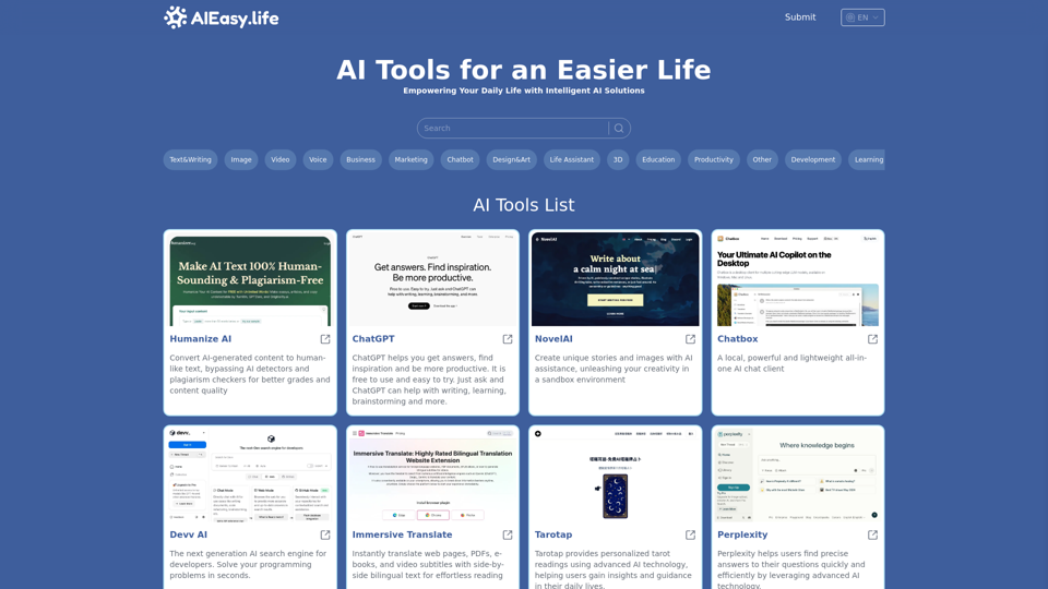 AIEasy.life AI tool directory