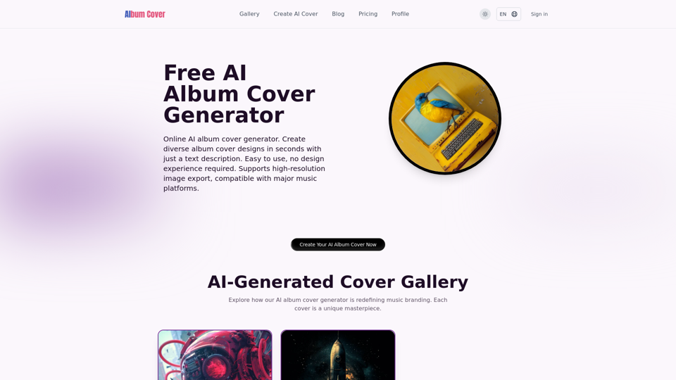 AI Album Cover Generator