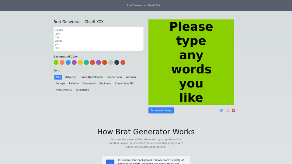 Brat Generator