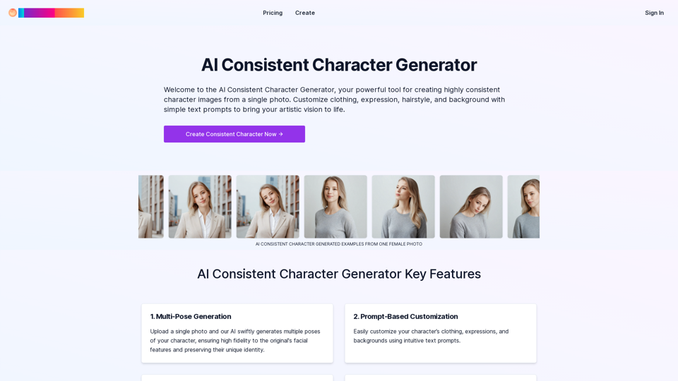 Consistent Character Generator