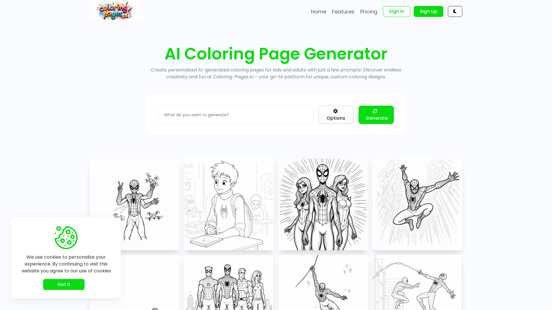 Générateur de Pages à Colorier par IA