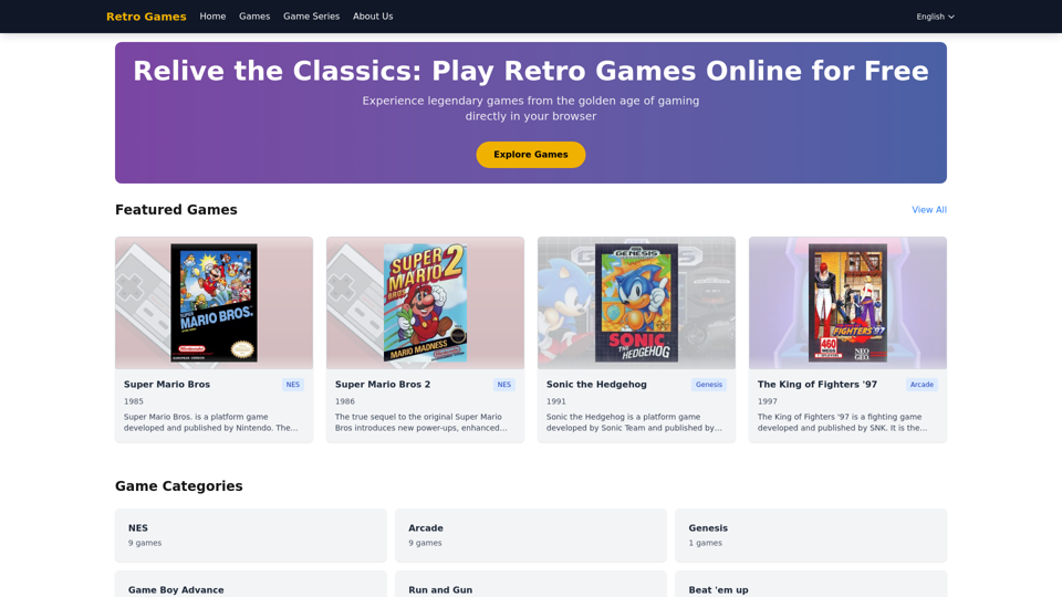 Classic Game Zone